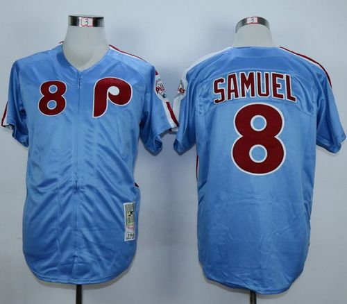 Juan Samuel Philadelphia Phillies blue Throwback jersey