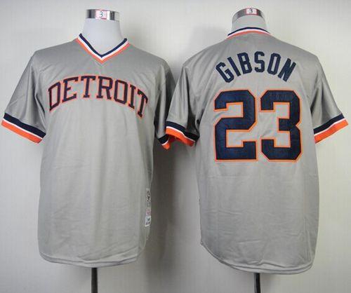 Kirk Gibson Detroit Tigers grey Throwback jersey