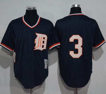 Alan Trammell Detroit Tigers blue Throwback jersey
