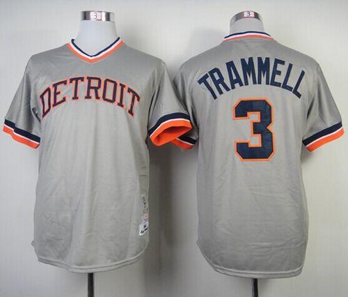Alan Trammell Detroit Tigers grey Throwback jersey