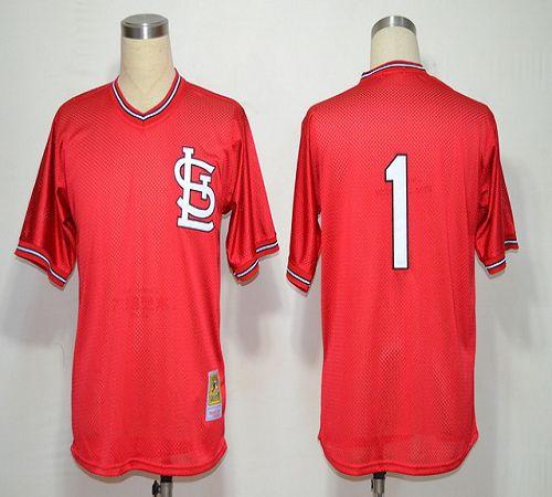 Ozzie Smith St. Louis Cardinals red jersey