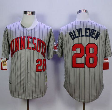 Bert Blyleven Minnesota Twins grey Throwback jersey