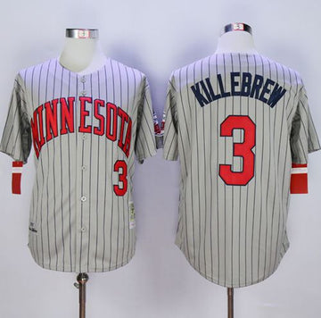 Harmon Killebrew Minnesota Twins grey Throwback jersey