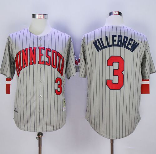 Harmon Killebrew Minnesota Twins grey Throwback jersey