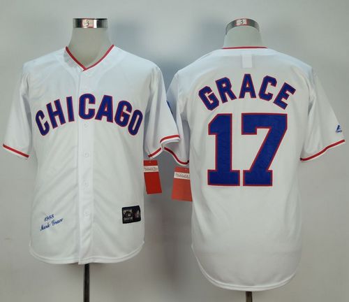 Mark Grace Chicago Cubs white jersey
