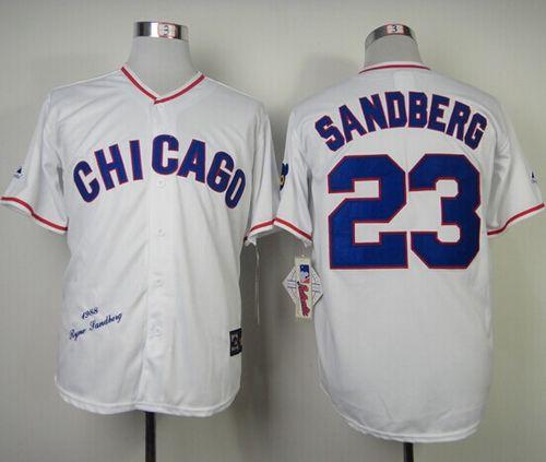 Ryne Sandberg Chicago Cubs white Throwback jersey