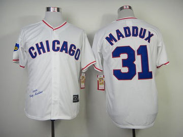 Greg Maddux Chicago Cubs white Throwback jersey
