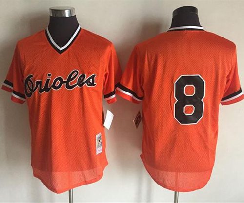 Cal Ripken Baltimore Orioles orange Throwback jersey
