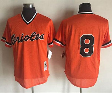 Cal Ripken Baltimore Orioles orange Throwback jersey