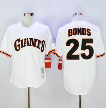 Barry Bonds San Francisco Giants white Throwback jersey
