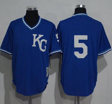 George Brett Kansas City Royals blue Throwback jersey