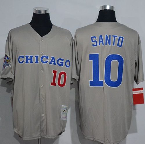 Ron Santo Chicago Cubs grey Throwback jersey