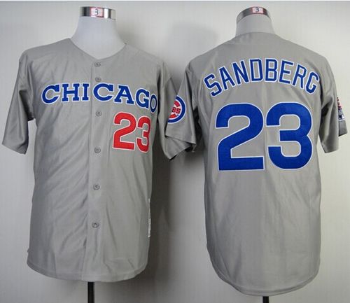Ryne Sandberg Chicago Cubs grey Throwback jersey