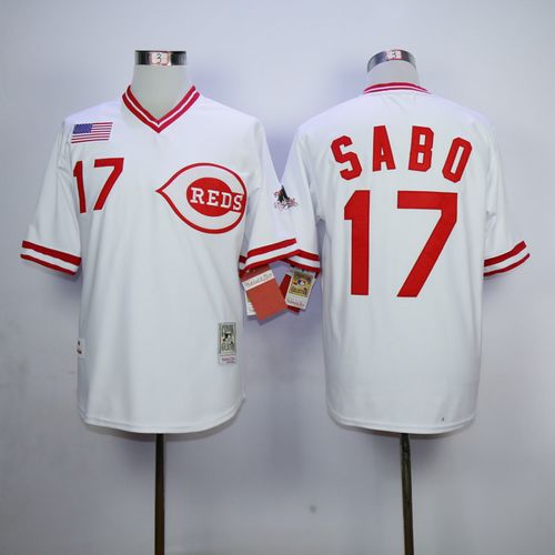 Chris Sabo Cincinnati Reds white Throwback jersey