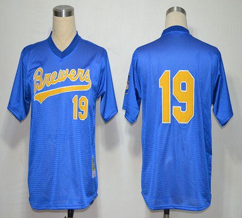 Robin Yount Milwaukee Brewers blue jersey