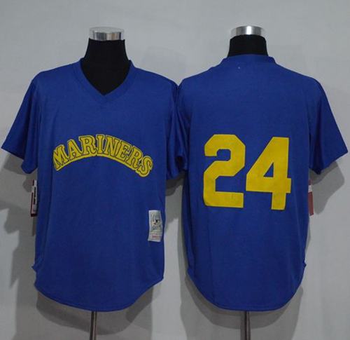 Ken Griffey Seattle Mariners blue Throwback jersey