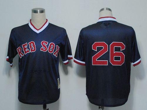 Wade Boggs Boston Red Sox blue Throwback jersey