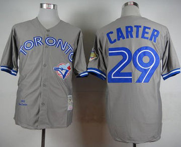 Joe Carter Toronto Blue Jays grey Throwback jersey