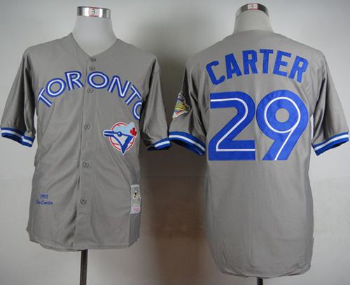 Joe Carter Toronto Blue Jays grey Throwback jersey
