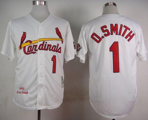 Ozzie Smith St. Louis Cardinals white jersey