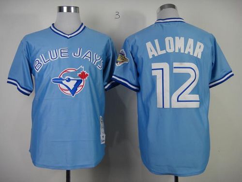 Roberto Alomar Toronto Blue Jays blue Throwback jersey