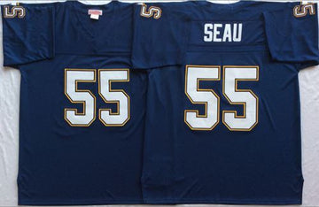 Junior Seau Los Angeles Chargers navy Throwback jersey