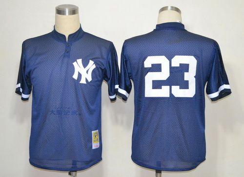 Don Mattingly New York Yankees blue Throwback jersey