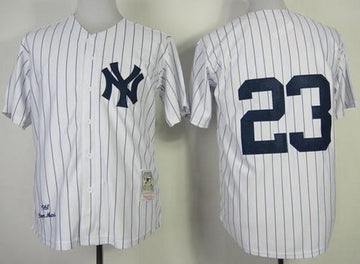 Don Mattingly New York Yankees white Throwback jersey