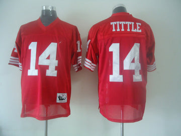 YA Tittle San Francisco 49ers red jersey