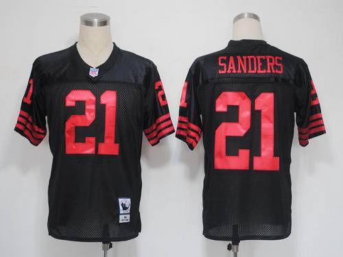 Deion Sanders San Francisco 49ers black jersey