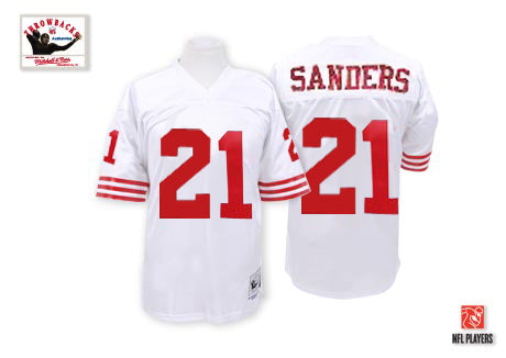Deion Sanders San Francisco 49ers white jersey