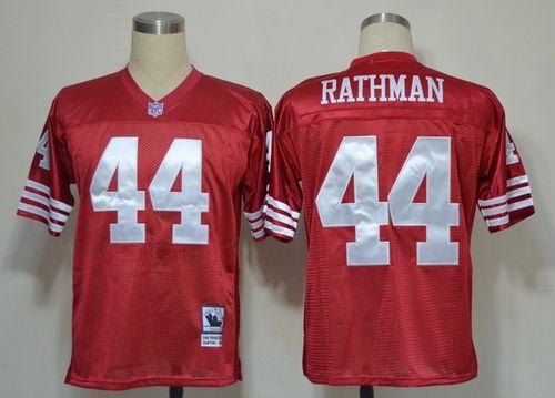 Tom Rathman San Francisco 49ers red Throwback jersey