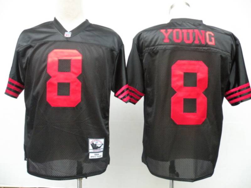 Steve Young San Francisco 49ers black jersey