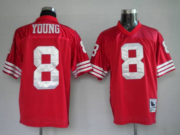 Steve Young San Francisco 49ers red jersey