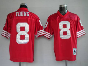 Steve Young San Francisco 49ers red jersey