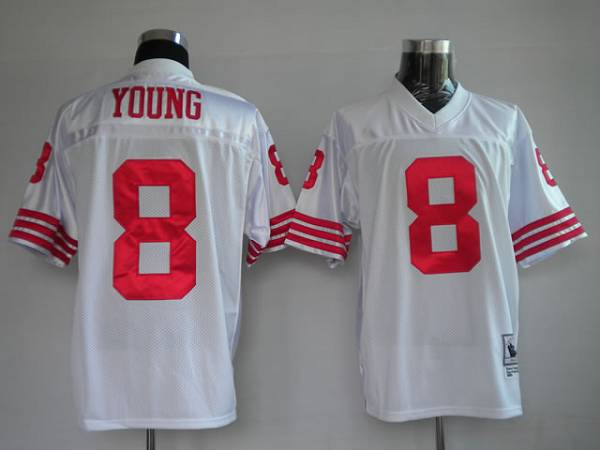 Steve Young San Francisco 49ers white jersey
