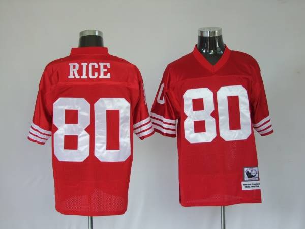 Jerry Rice San Francisco 49ers red jersey