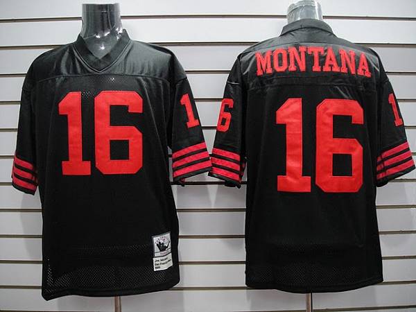 Joe Montana San Francisco 49ers black jersey