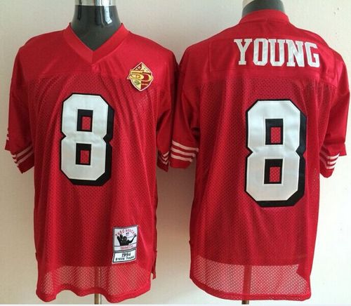 Steve Young San Francisco 49ers red Throwback jersey