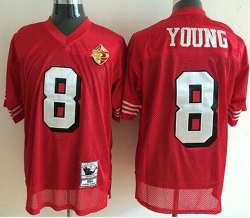 Steve Young San Francisco 49ers red Throwback jersey
