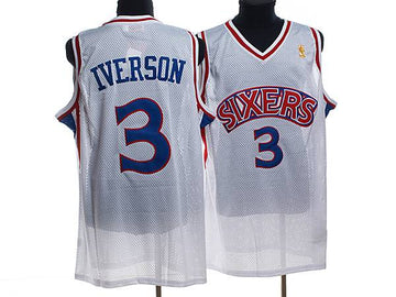 Allen Iverson Philadelphia 76ers white Throwback jersey