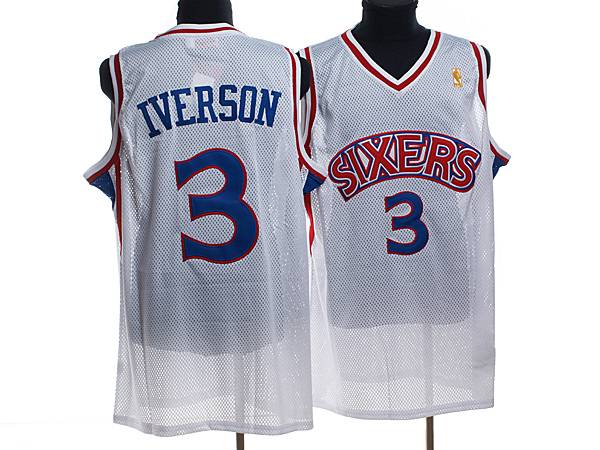 Allen Iverson Philadelphia 76ers white Throwback jersey