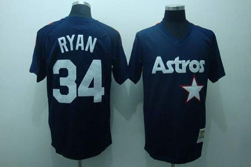 Nolan Ryan Houston Astros blue Throwback jersey