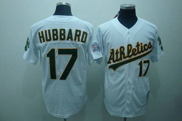 Gelenn Hubbard Oakland Athletics white Throwback jersey