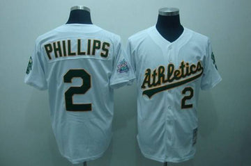 Tony Phillips Oakland Athletics white Throwback jersey
