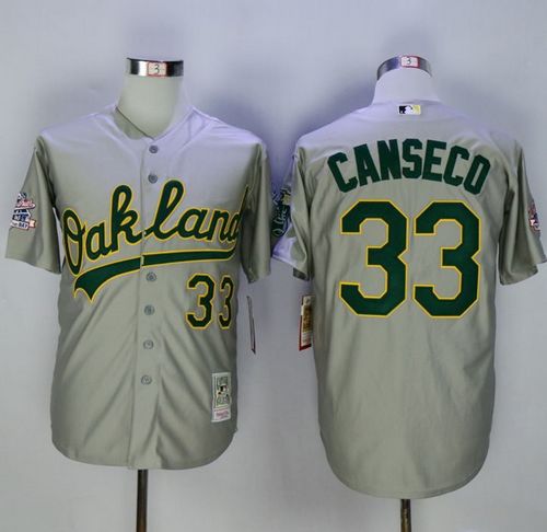 Jose Canseco Oakland Athletics grey Throwback jersey