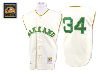 Rollie Fingers Oakland Athletics white Throwback jersey