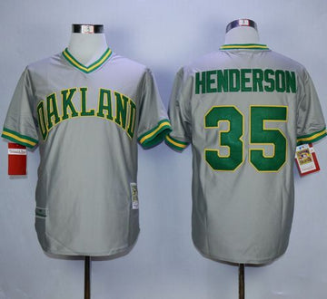 Rickey Henderson Oakland Athletics grey jersey