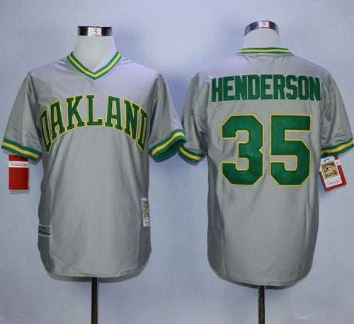 Rickey Henderson Oakland Athletics grey jersey
