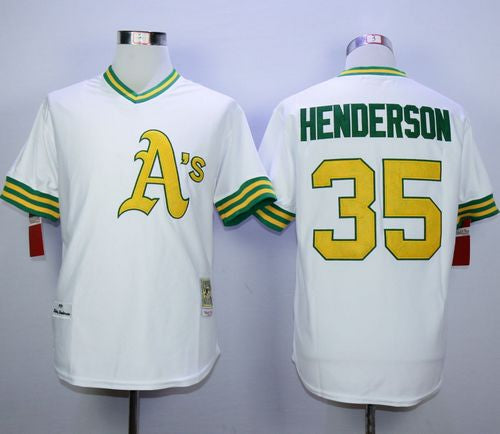 Rickey Henderson Oakland Athletics white jersey